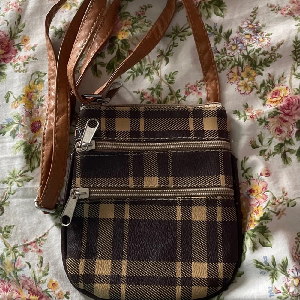 Plaid crossbody bag